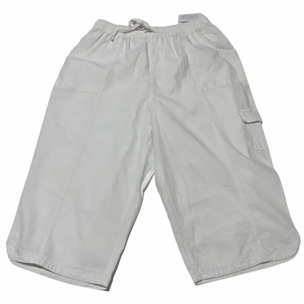 KAREN Scott White Comfort Waist Capri Pants 1x Nwt